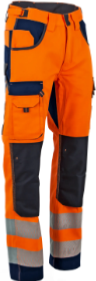 PANTALON HAUTE VISIBILTE POLARISATION MARINE/ORANGE T40