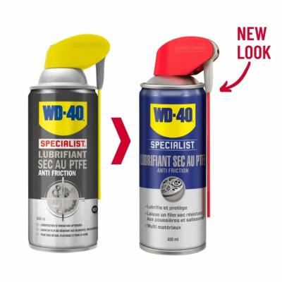 Lubrifiant sec au PTFE Specialist® Multi matériaux anti friction protège (400ml) - WD40