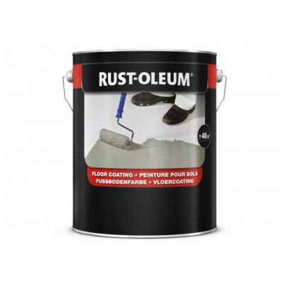 Peinture sols béton bois métal gris acier 7001 brillant (5L) - Rust Oleum
