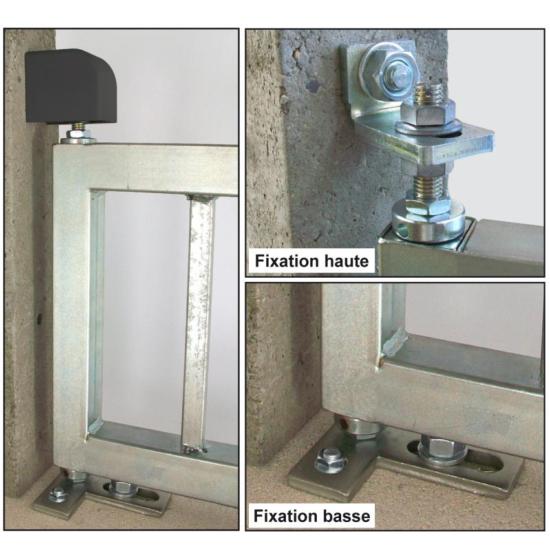 Pivot portail acier à cheviller tube 40 avec seuil (A011000) - ING Fixations