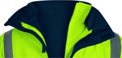 PARKA HAUTE VISIBILITE OPTIMUM3 5 EN 1 JAUNE FLUO/BLEU MARINE