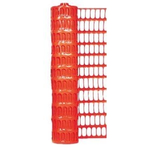 Barrière de chantier orange fluo 1x50m grillage filet plastique sécurité - Sacherie Pantin