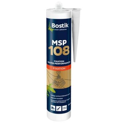 Mastic colle puissante MSP 108 Polymre multi-matriaux (290ml) Blanc - Bostik