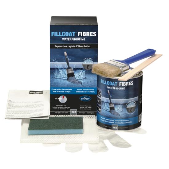 Réparation d'étanchéité immédiate pour fuite urgente Fillcoat® Fibres (Kit complet) - RustOleum