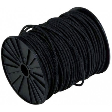 Sandow en bobine noir Ø8mm - Corderies tournonaises