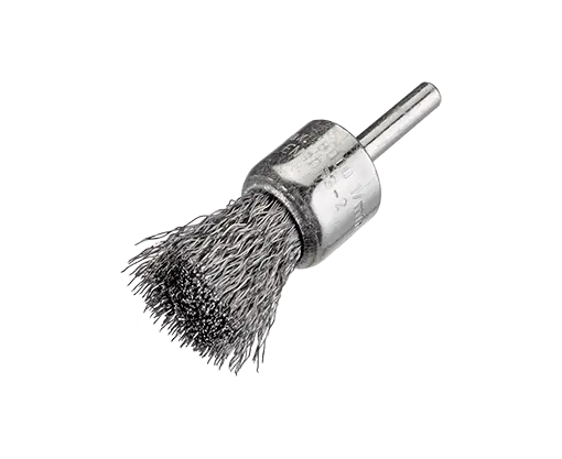 BROSSE PINCEAU SUR TIGE DE 6 MM Ø25 MM Acier Ondulé 0,20mm