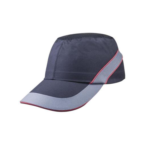 Casquette anti-heurt type base-ball aéré noir rouge visière - Delta Plus