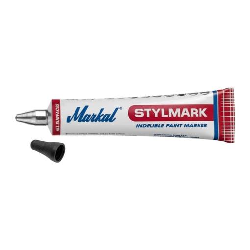 Marqueur à peinture industriel indélébile bille Ø3mm tube 50ml (Noir) - Wilmart