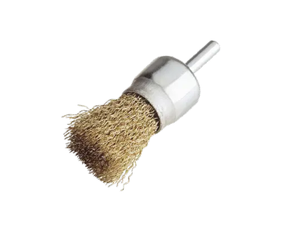 BROSSE PINCEAU SUR TIGE DE 6 MM Ø25 MM Acier Ondulé 0,20mm