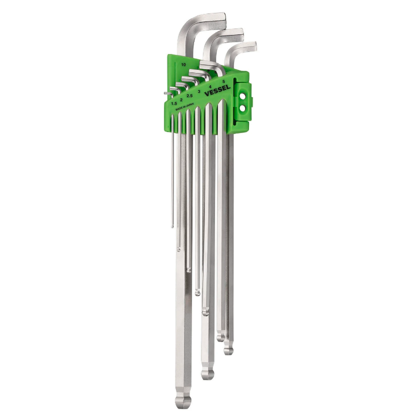 CLE MALE 6 PANS LONGUE A TETE SPHERIQUE ET TETE TRONQUEE (JEU DE 9)