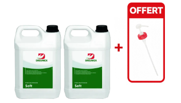 LOT DE 2 CREMES LAVANTE SOFT 5L + 1 POMPE OFFERTE