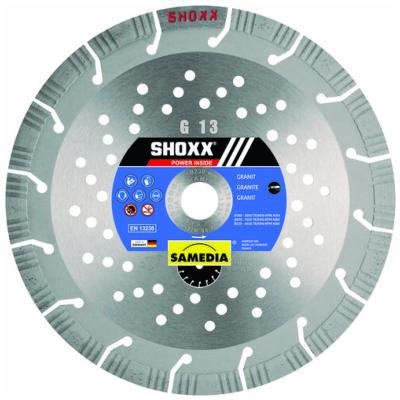 Disque diamant Shoxx G13 pour bton et granit alsage 22,23mm segment 13mm - Samedia