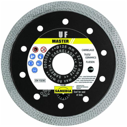 Disque diamant carrelage céramique Master UF Ø125/22.23mm - Samedia