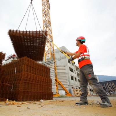 Gaffe manche télescopique déplacement levage grue Nanovib - Leborgne