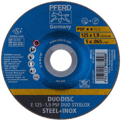 Disque  trononner DUODISC E 125-1,9 A 46 PSF-INOX 835098 - Pferd