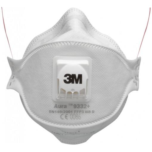 Masque anti-poussières jetable Aura™ 9332+ ffp3 50x vme (Lot de 10) - 3M