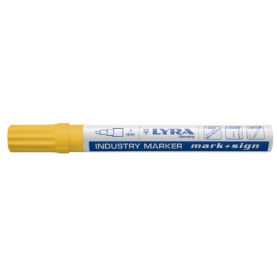 Marqueur "Industry Marker" jaune 3mm - Lyra