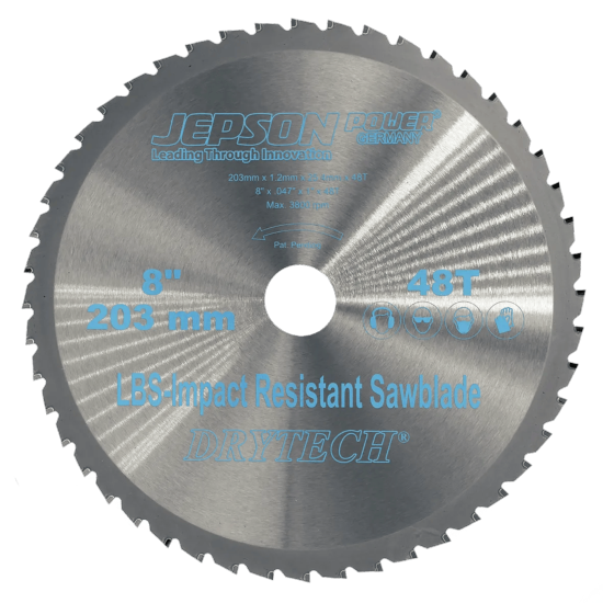 LAME CARBURE DRYTECH® LBS SHOCK RESISTANT POUR ACIER (PAROIS MINCES) - Jepson