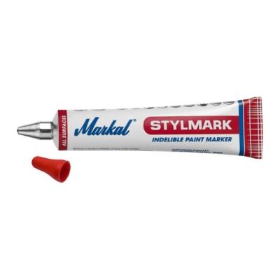 Marqueur  peinture industriel indlbile bille 3mm tube 50ml (Rouge) - Wilmart