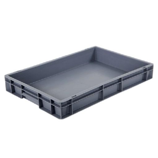 Bac palettisable europe plein gris résistant 75x400x600mm (12L) - Novap