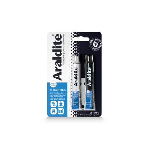 Colle époxy ULTRA Puissante standard multi matériaux (2x15ml) - Araldite