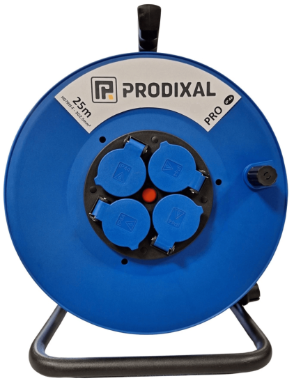 ENROULEUR ELECTRIQUE 4 PRISES 25M CABLE H07RNF 3G2,5 IP44 - Prodixal