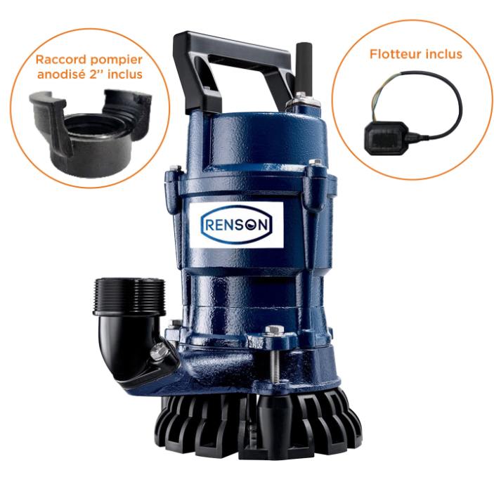 POMPE DE CHANTIER MONOPHASEE + KIT ACCESSOIRES