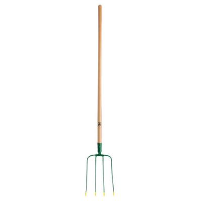 Fourche à fumier 4 dents 30cm avec manche bois 1,30m - Leborgne