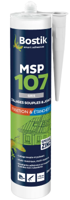 MASTIC COLLE MS POLYMERE MSP 107 BLANC 290 ML - Bostik