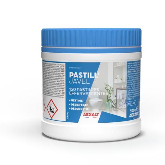 Pastilles javel multi-usage PASTILL’JAVEL entretien sanitaire PJ072 (Boîte x150) - Aexalt