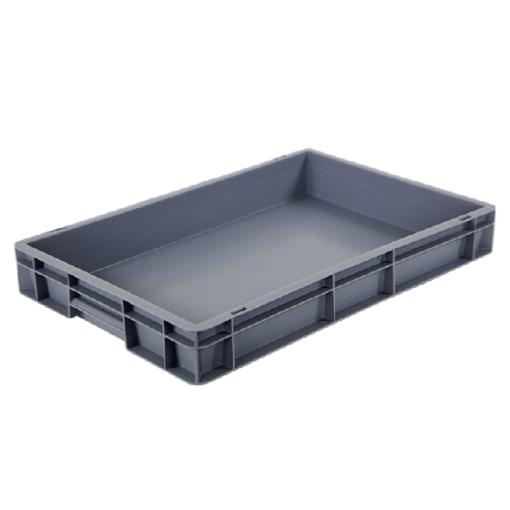 Bac palettisable europe plein gris résistant 75x400x600mm (12L) - Novap