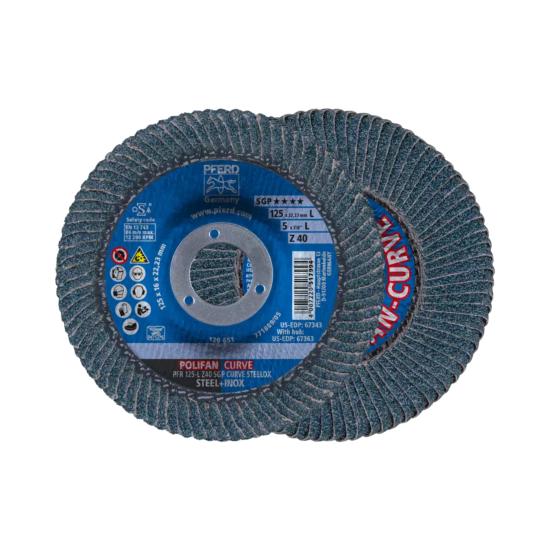 Disque à lamelles PFR 125-L Z 40 SGP CURVE POLIFAN® STEELOX - Pferd