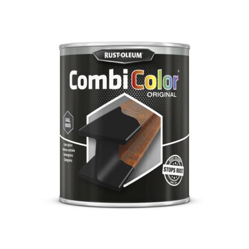 Peinture CombiColor® Métal 0,75L Noir Brillant RAL 9005 (7379.0.75) - Rust Oleum