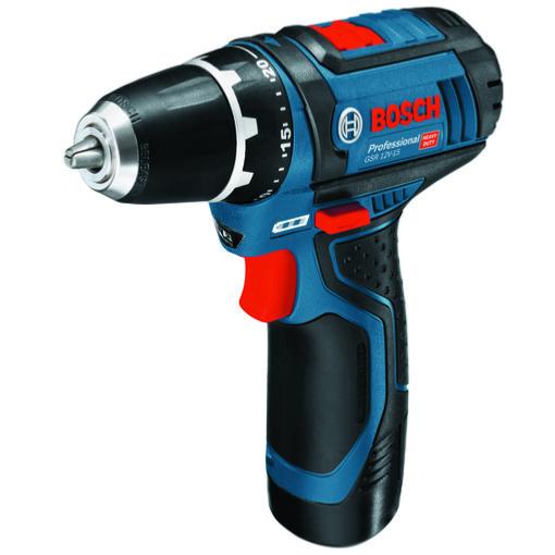 Perceuse visseuse 12V 2Ah GSR 12V-15 (+2 batteries Li-Ion) - Bosch