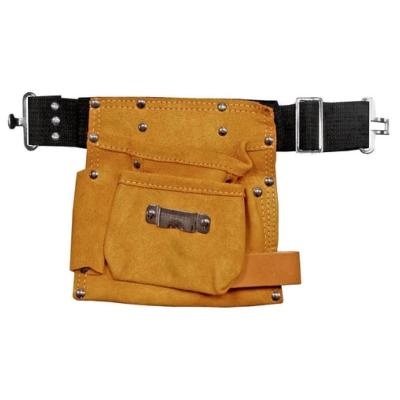 Porte outils transportable en cuir épais 5 poches ceinture ajustable - Outil France
