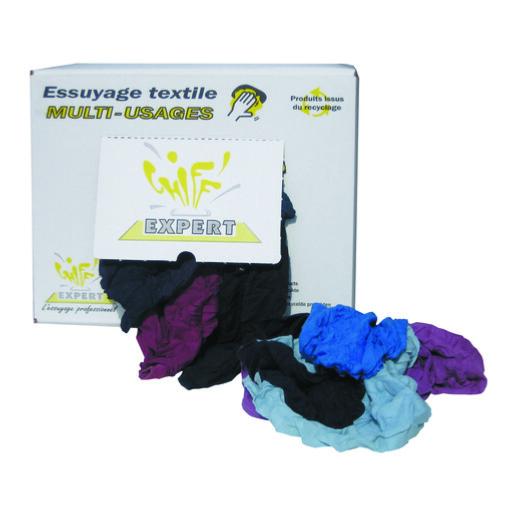 Lot chiffon 100% coton fin tricot recyclé pour essuyage (10kg) - Global Hygiène