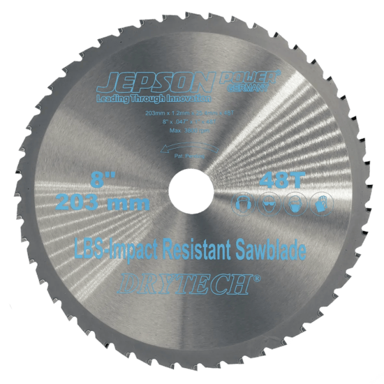 LAME CARBURE DRYTECH® LBS SHOCK RESISTANT POUR ACIER (PAROIS MINCES) - Jepson