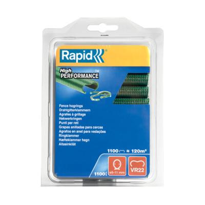 Agrafe VR22 pour fil de clôture 5-11mm plastifiée vert (Blister de 1100) - Rapid