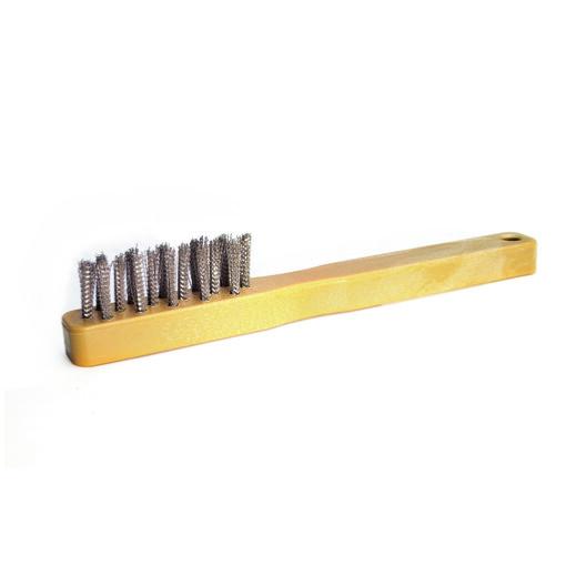 Brosse à bougie 3 rangs acier dur 180x20mm pour abrasif - Kibros