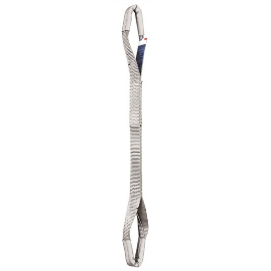 Élingue textile sangle plate boucles repliées renforcées pour crochet type B cat 2 - PMS Industrie