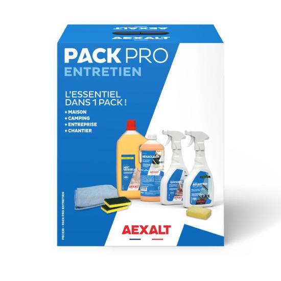 Kit complet nettoyage PACK PRO 7 en 1 entretien maison entreprise PEC235 - Aexalt