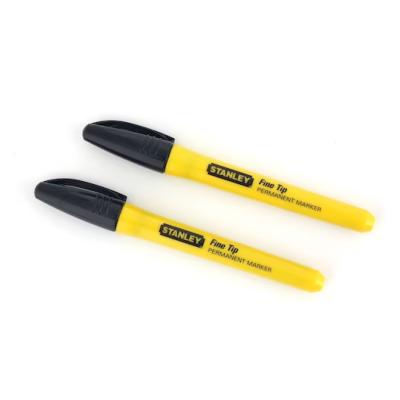 Marqueur noir pointe fine "Permanent Marker" (Lot de 2) - Stanley