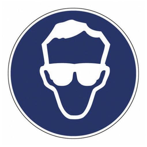 Panneau "port de lunettes sécurité obligatoire" disque chantier 300 - Novap