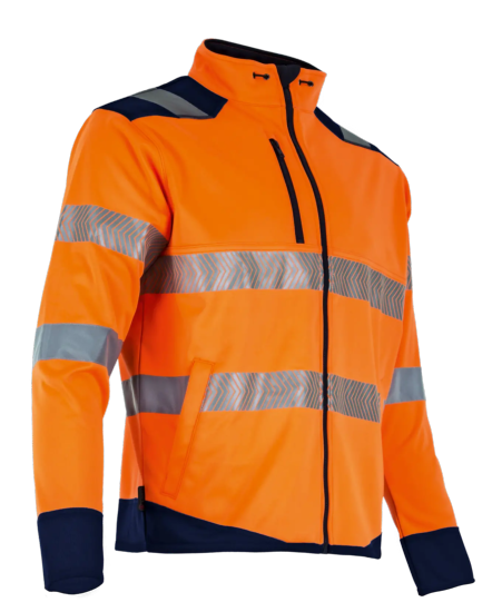 VESTE HAUTE VISIBILITE LED MARINE/ORANGE