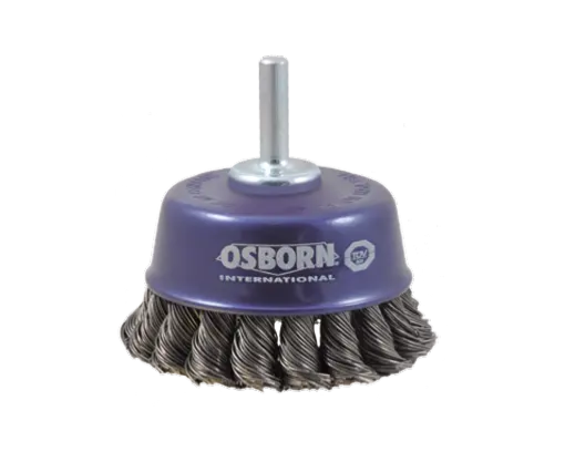BROSSE COUPE SUR TIGE DE 6 MM Ø65 MM ACIER TORSADÉ 0,50 MM