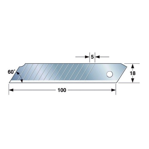 Lames de cutter Endura Blade 18 mm avec étui distributeur (Lot de 10) - Tajima