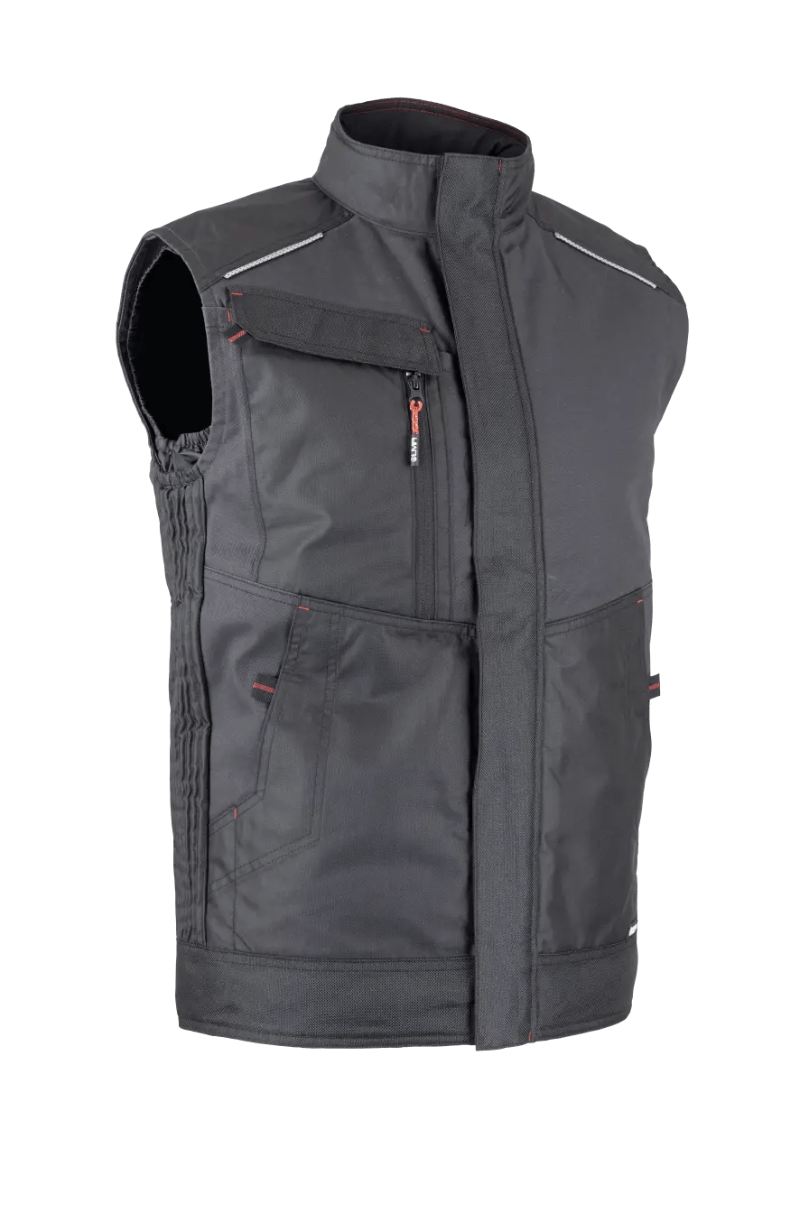 BODYWARMER CRATERE GRIS NUIT/NOIR