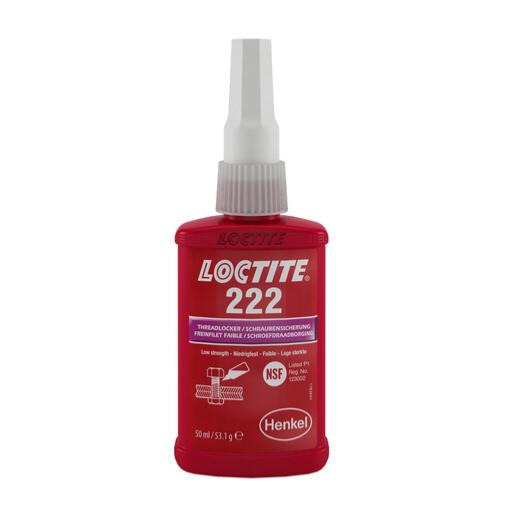 Colle méthacrylate pour vis et métaux faible résistance 222 (50ml) - Loctite