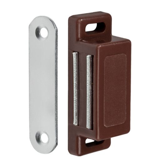 Aimant magnétique pour fermeture de meuble Marron ABS 15.5 x 46 x 14 mm