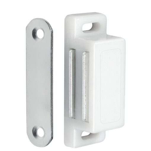 Aimant magnétique pour fermeture de meuble Blanc ABS 15.5 x 46 x